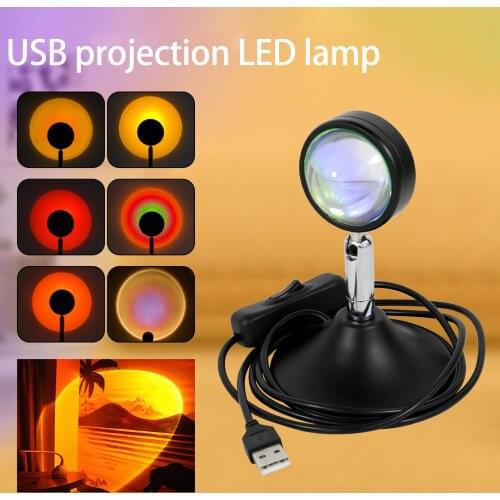 Multiple Colour Rainbow Sun Night Lights Ins Live Atmosphere Lights Sunset Sunset Lights Hot Sale Light For Home Party Decor