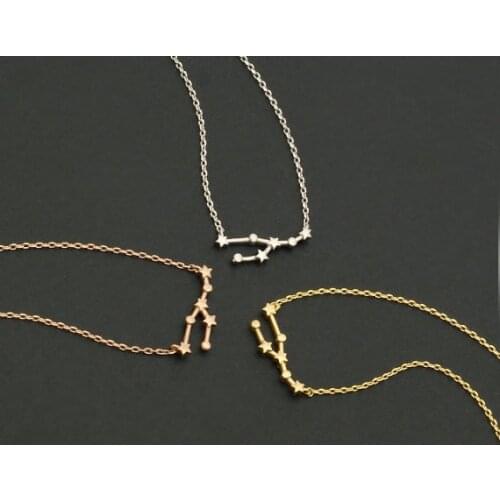 Daisies 10pcs/lot Taurus Zodiac Necklace Astrology Zodiac Sign Constellation Necklace for Women Star Decorated Necklace