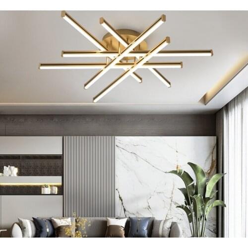 Modern Minimalist Living Room Lamp Atmospheric Original Light Luxury Line Ceiling Lamp New Nordic Bedroom Lamp