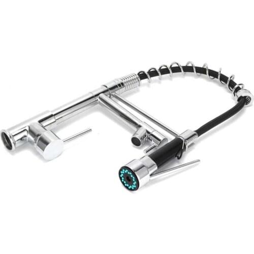 LED Faucet Light Tap Nozzle Faucet Replacement /2 Sink Faucet with Pull Down Sprayer Copper Brushed Single Handle Kitchen