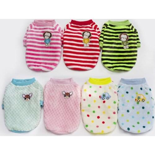 Cartoon Cute Dog Hoodie Animal Printed Pet Dogs Pajamas Autumn Winter Puppy Sleepwear For Small Dogs Teddy Chihuahua Costume