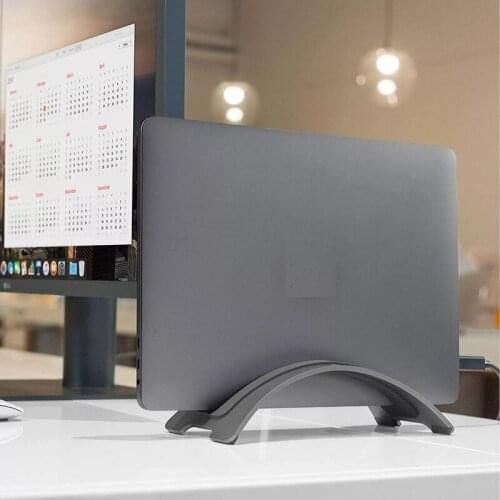 Aluminum Space-saving Laptop Vertical Stand Desktop Erected Holder Storage for MacBook Pro Air Retina for Apple Notebook