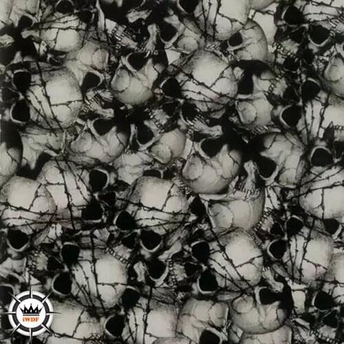 WDF866 20M length Width 0.5M skull pattern Water Transfer Printing Film