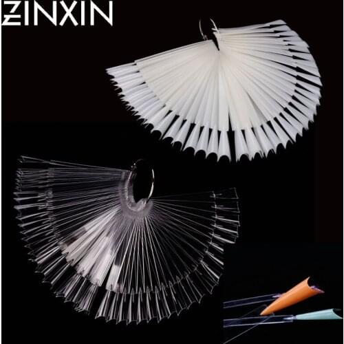 ZINXIN Nail Art Bamboo Swatches Stick Display Card Template False Fan Polish Gel Plastic Foldable Practice Board Tool Manicure