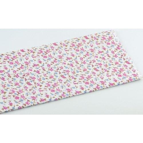 1 piece pink floral designs 50cmx50cm pre-cut fat quarter home textile for doll clothing crafts printed cotton sewing fabrics