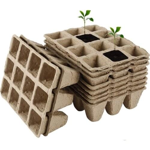 15 Pack Pots Biodegradable Plant Starter Kit Peat Seedling Tray Friendly Eco Garden A-accessories Planting Germination Trays
