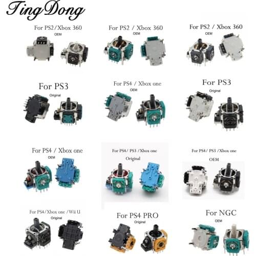 2PCS 3pin 4PIN Replacement 3D joystick analog Thumb sticks for PS3 PS4 XBOX360 PS2 controller Gamepad For Xbox One 3