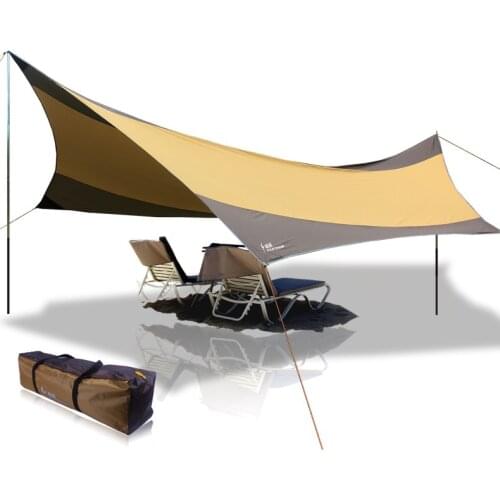 5.5m*5.6m large sun shelter awning outdoor picnic camping waterproof tarp beach tent (not including poles)