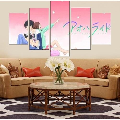 Anime Blue Spring Ride Ao Haru Ride anime love fantasy fabric Canvas Poster Bedroom Decor Sports Landscape Office Room Decor Gi