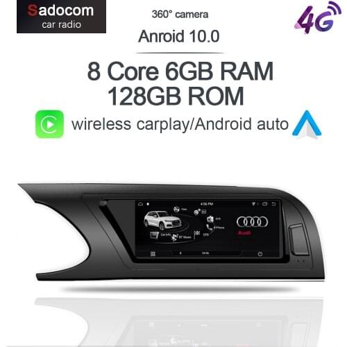 Carplay PX6 8.8'' IPS Android 10.0 4GB+32GB GPS map Navigation Car radio Multimedia Player For Audi A4 A4L A5 B8 8K 2009-2012