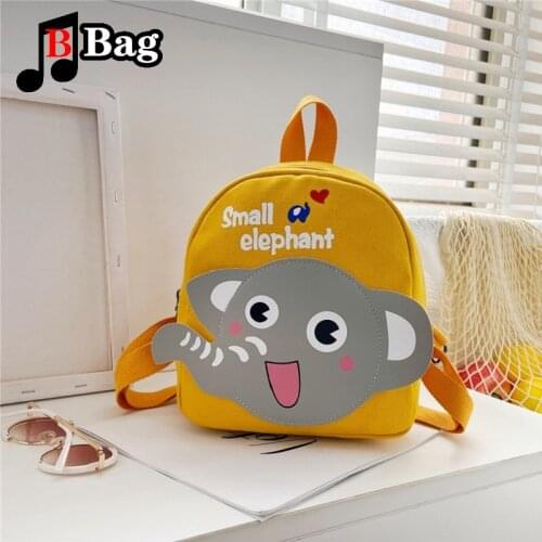 Childrens bag Little boy girl Canvas Backpack cartoon cute girl backpack Baby Kindergarten schoolbag