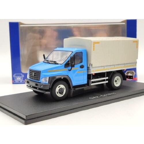 HAW ABTONPOM 1:43 GAZ C41R11 ГАЗ H232 Russia Truck Diecast Models Car Blue