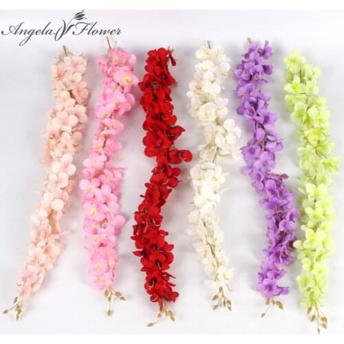 Simulation wisteria flower silk artificial vine flower hydrangea rattan DIY wedding decoration for wall hanging hotel 11pcs/lot