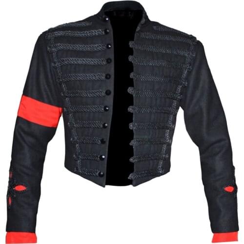 CosplayDiy Unisex Costume Michael Jackson Black Jacket Coat Costume Cosplay for Halloween Cosplay