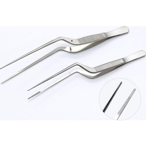 Beauty Micro-tooth Straight Platform Tweezers Head 0.3mm/0.15mm Length 11cm Ophthalmic forceps Makeup Tools