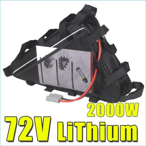 72V QS Motor Lithium Battery Pack 72V 2000W 3000W Electric bicycle Triangle Bag Battery