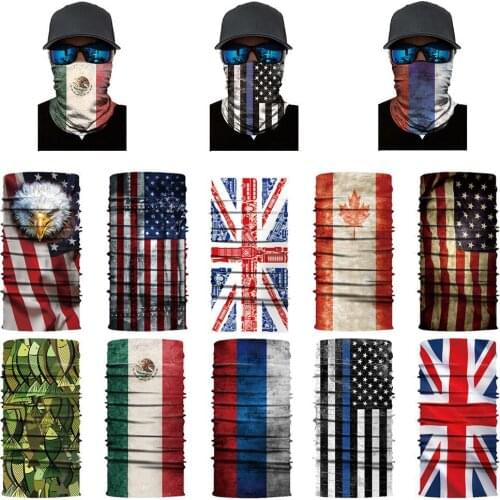 National Flag Series Neck Gaiter Balaclavas Outdoor Face Cover Bandana Headband велосипед Cycling Headwear