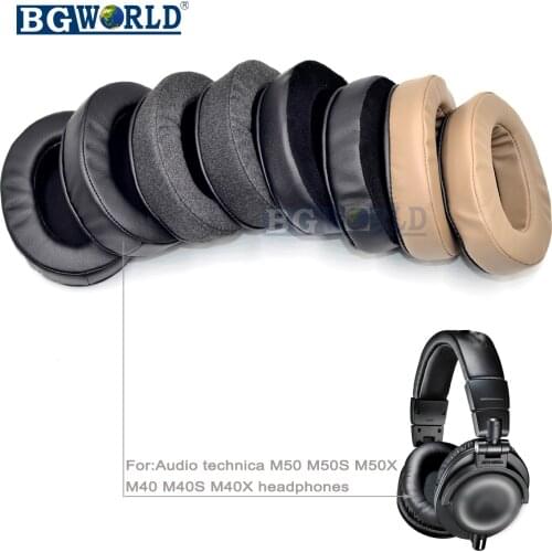 BGWORLD Ear Pads earpads earmuff cover Cushion For Audio Technica ATH M40 M50 M40X M50X M30 M35 SX1 M50S Dj Headphone sponge