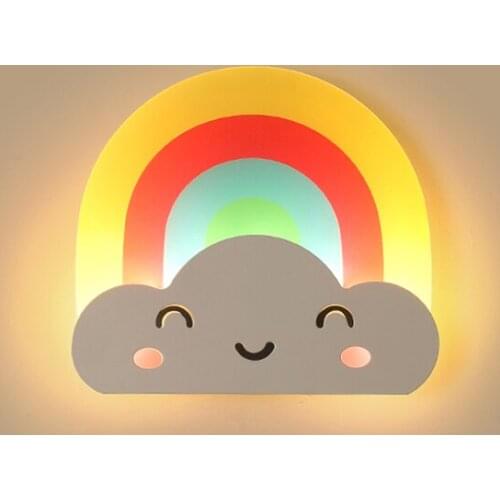 Childrens Room Cute Cloud Wall Lights Boy Girl Bedroom Background Lighting Living Room Study Kindergarten Home Decor Wall Lamps