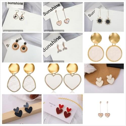 New Fashion Pendant Earrings Fashion Retro Geometric Creative Simple Sequin Earrings 2020 Women Jewelry