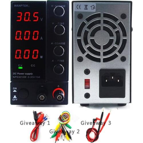 NPS3010W 3010U Three Display / Four Display Adjustable DC Power Supply Laboratory Mini Switching Voltage Regulated Test Power
