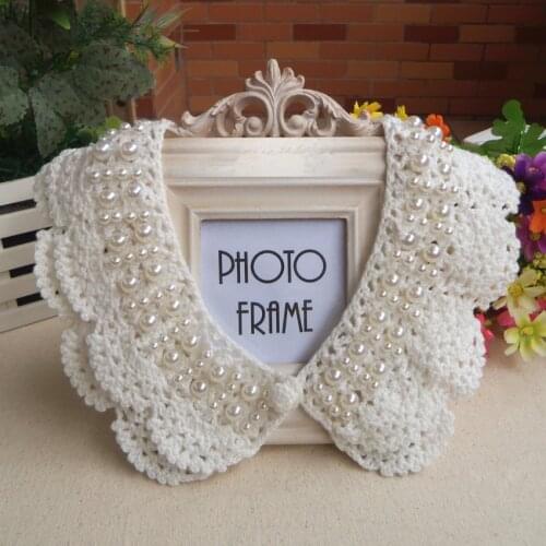 Lace Collar Necklace All-match Lace Trim Pearl False Collar Doll Collar Korean Women Decorated Necklaces Jewelry For Women Gift