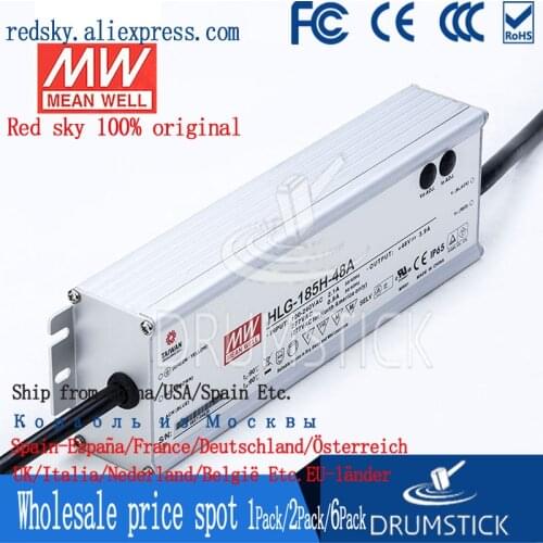 Steady MEAN WELL HLG-185H-48A 48V 3.9A meanwell HLG-185H `187.2W Single Output LED Driver Power Supply A type