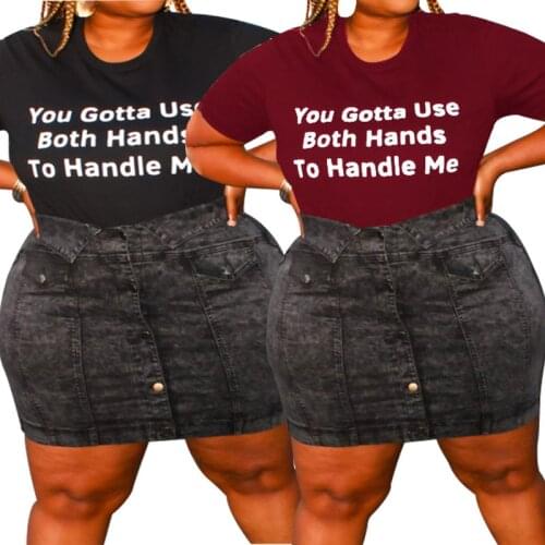 Manufacturers supply Summer solid color printing tight-fitting fashion street plus size womens T-shirt