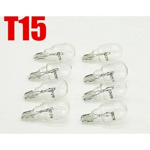 Clear Glass Warm White T15 W16W Halogen Lamp 12V 16W Interior Light Clearance Light Halogen Light Bulbs