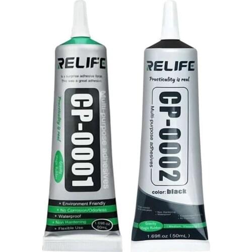 RELIFE 50ml CP-0001 Transparent Adhesive Clear Liquid Glue CP-0002 Black Glue Mobile Phone Frame Repair LCD Screen Glass Glue