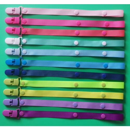 Sutoyuen 20 Pcs BABY DIY Pacifier Chain Baby Pacifier Clip Dummy Holder Soother Teether Toy Chain Safety Buckle Lock