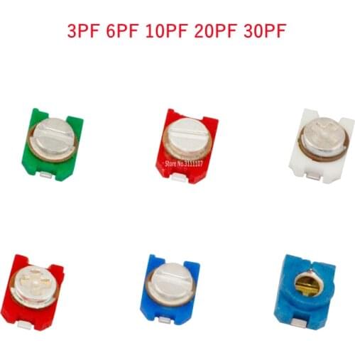 10PCS Trimmer Adjustable capacitor 3PF 6PF 10PF 20PF 30PF SMD TZC3Z300A110 TZC3Z060A110 TZC3Z030A110 TZC3Z200A110 TZC3Z100A110
