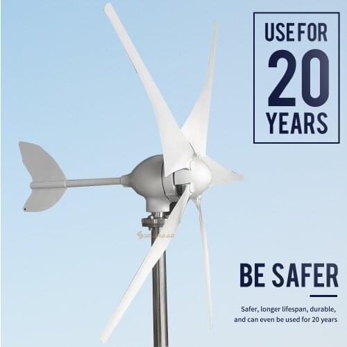 Factory Outlet 600W 800W 1000W New Energy Horizontal Wind Turbine Generator 12v 24v 48v Homeuse Windmill with MPPT Controller