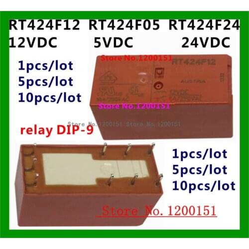 RT424F05 5VDC RT424F12 12VDC RT424F24 24VDC relay DIP-9