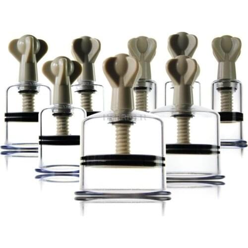 Hand twist type rotary cupping apparatus 8 tank vacuum cupping Household thickening tank cupping therapy and cupping protection