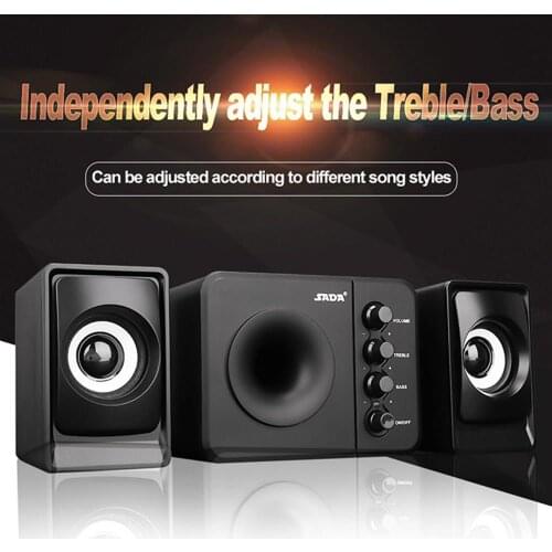 Soundbar 2021 Newest Full Range 3D Stereo Subwoofer 100% Bass PC Speaker Portable Music DJ USB Computer Speakers for Laptop TV