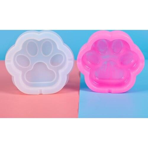 DIY Resin Mold Cute Cat Claw Ashtray Silicone Mold Crystal Mirror Jewelry Molds Handmade UV Epoxy Resin Craft Mould