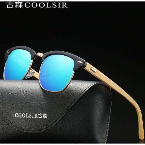 New men and women polarized sunglasses classic colorful wood feet retro polarized driving sunglasses MT3016