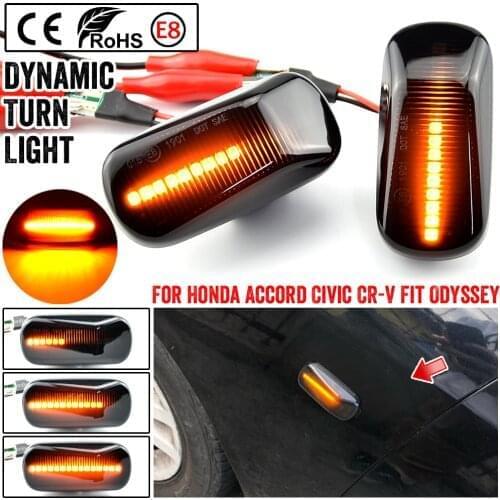 2pcs Led Dynamic Side Marker Turn Signal Light For Honda Stream S2000 CR-V HR-V Civic City Fit Jazz Accord Repeater Signal Light