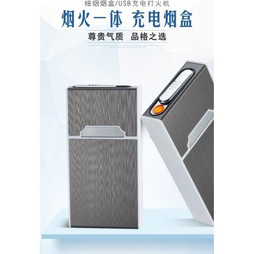 A5 Thin Cigarette Case USB Charging Cigarette Lighter Pack of 20