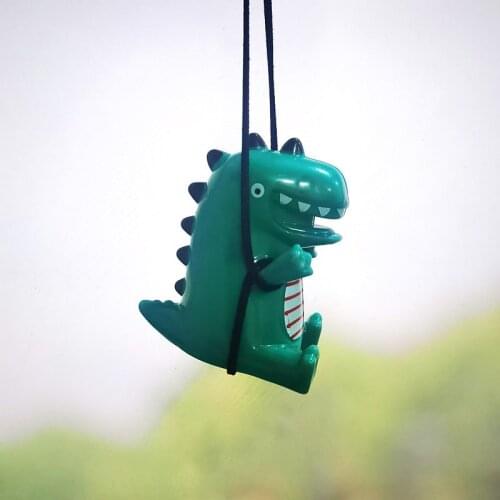 Car Interior Decoration Acrobatic cartoon dinosaur Pendant Anime Model Rearview Mirror Pendant Car Goods Interior Accessories