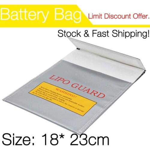 Li-Po Battery Explosion-Proof Safety Bag Charging Sack 18x23cm