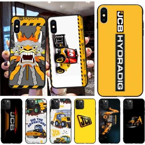 YJZFDYRM JCB excavator Soft Phone Case Capa for iPhone 11 pro XS MAX 8 7 6 6S Plus X 5S SE 2020 XR case