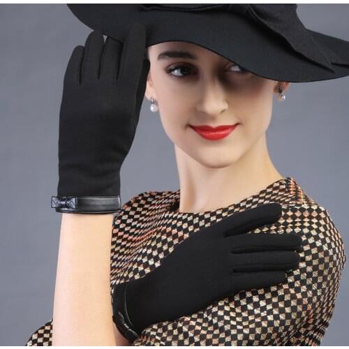 Lady Warm Fleece Gloves Womens Winter Touch Screen Plus Mittens Velvet Driving Skid Luva Ladies Warm Gloves B9735