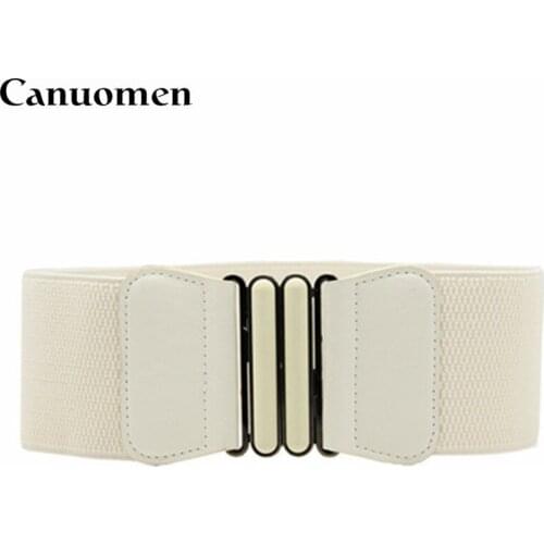 Canuomen 6 Color Women Belt Trendy Bow Width Belts Red Khaki Black Belts for Women Fashion Gifts cinturon mujer riem