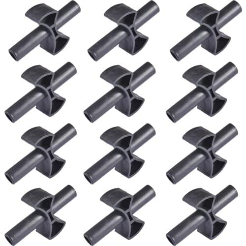 12PCS Trampoline Enclosure Pole Gap Spacers Black Trampoline Shell Rod Gap Pad Trampoline Accessory