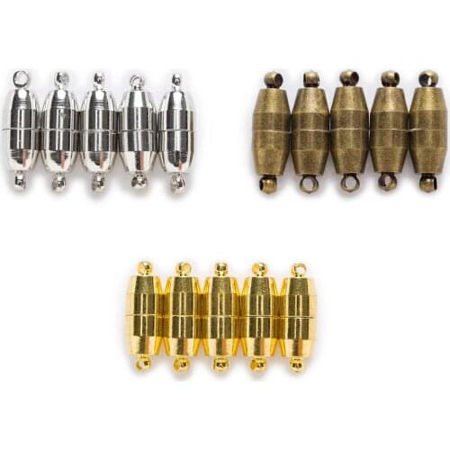 2 Sets Smooth Cone Shaped Magnetic Clasps Findings Jewelry Making Connectors Accessories 19x6mm