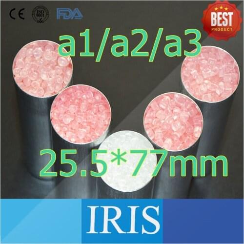 200 Pieces/lot 25.5x77mm Aluminum Tube Full Cartridges With a1 a2 a3 Flexible Acrylic Resin for Making Denture False Teeth