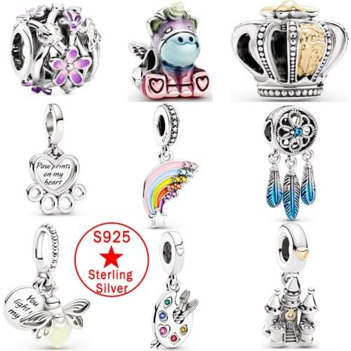 2021New Authentic 925 Sterling Silver Charms Beads Fit Original Charms Bracelet Necklace Pendant DIY Jewelry Making