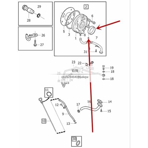 Automobile 5-cylinder engine crankshaft front oil seal 2008-vol vos90 V40 S80 S40 C30 XC90 V60 Fixed bracket sealing pad